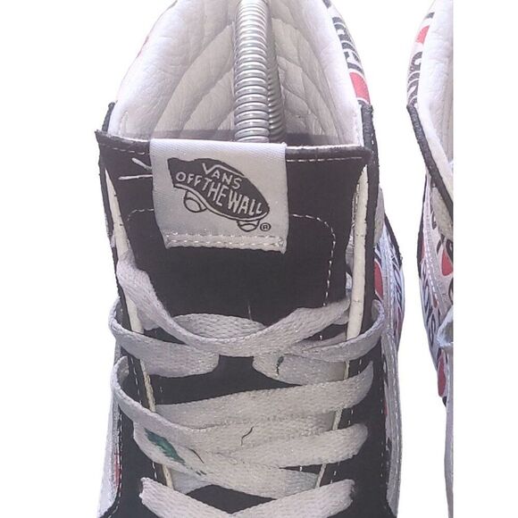 Vans Sneakers Women 7.5 I Heart SK8 Lace Up Mid Calf Canvas Skater - Picture 4 of 11